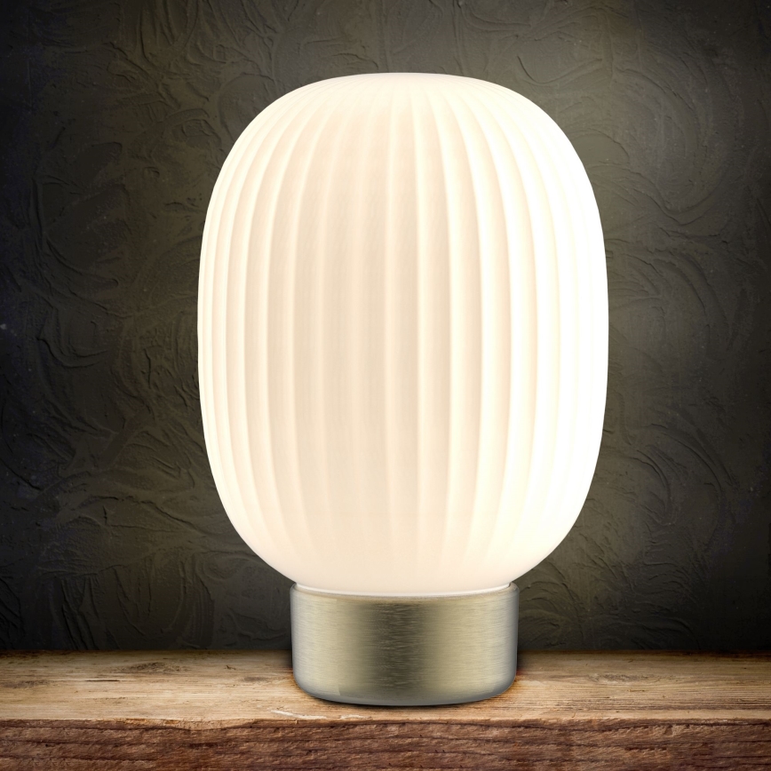 LED prigušiva dodirna stona lampa LATTE LED/1,8W/5V USB 2000 mAh zlatna/bela