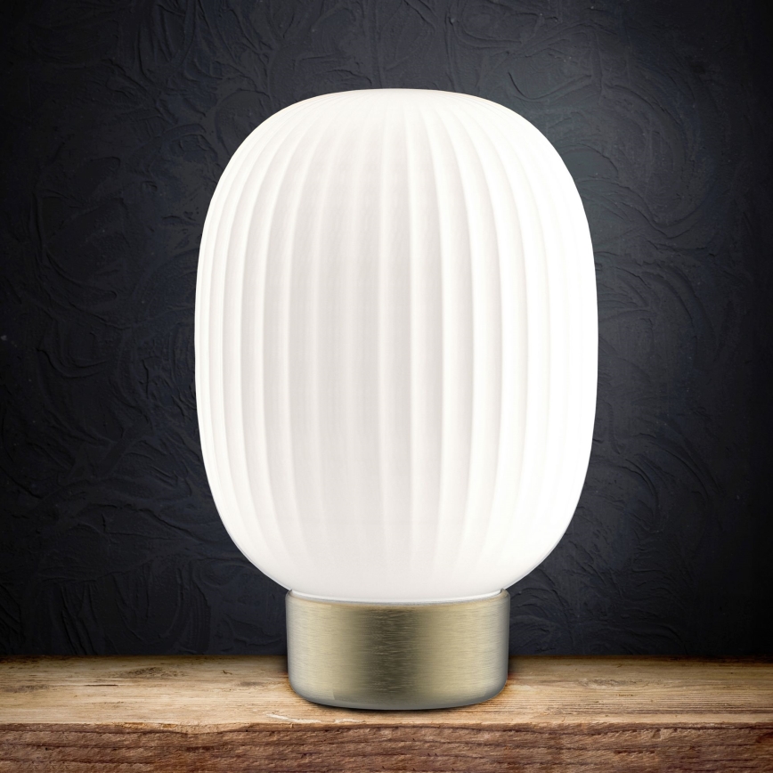 LED prigušiva dodirna stona lampa LATTE LED/1,8W/5V USB 2000 mAh zlatna/bela
