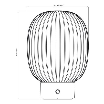 LED prigušiva dodirna stona lampa LATTE LED/1,8W/5V USB 2000 mAh zlatna/bela