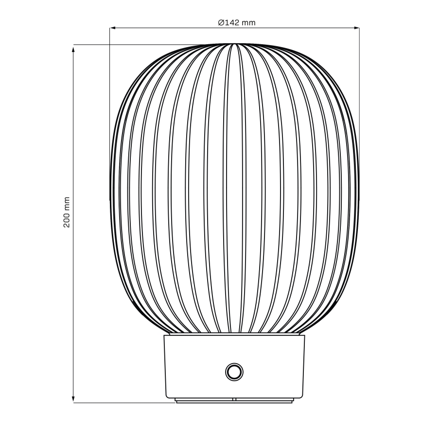 LED prigušiva dodirna stona lampa LATTE LED/1,8W/5V USB 2000 mAh zlatna/bela