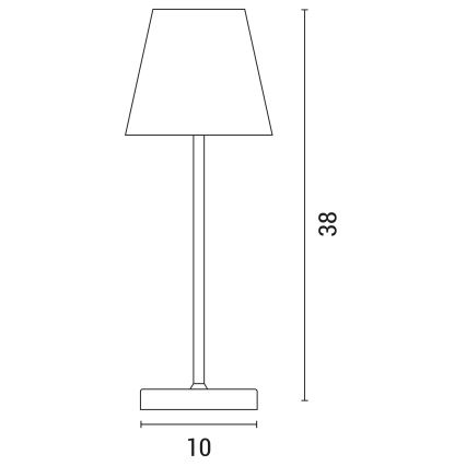 LED prigušiva dodirna stona lampa LED/3,5W/5V 5200 mAh IP54 bela
