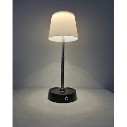 LED prigušiva dodirna stona lampa LED/3W/5V USB 800 mAh bela