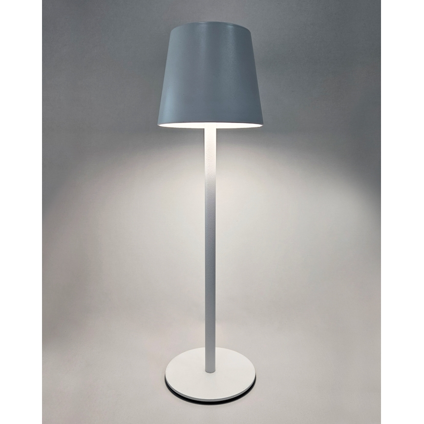 LED prigušiva dodirna stona lampa LED/5W/5V USB 1200 mAh bela