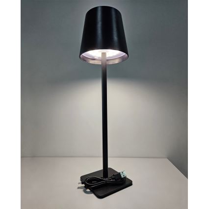 LED prigušiva dodirna stona lampa LED/5W/5V USB 1200 mAh crna