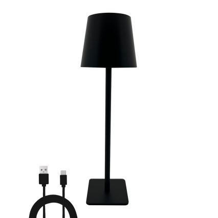 LED prigušiva dodirna stona lampa LED/5W/5V USB 1200 mAh crna