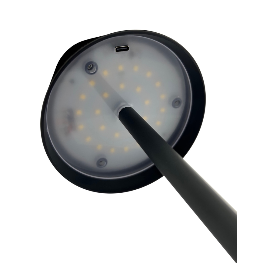 LED prigušiva dodirna stona lampa LED/5W/5V USB 1200 mAh crna