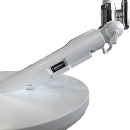 LED prigušiva dodirna stona lampa OPTIMUM LED/7W/230V USB 3000/4000/6000K bela