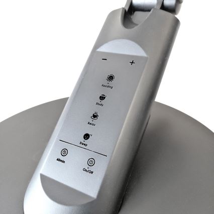 Prigušiva LED dodirna stona lampa OPTIMUM LED/7W/230V USB 3000/4000/6000K srebrna