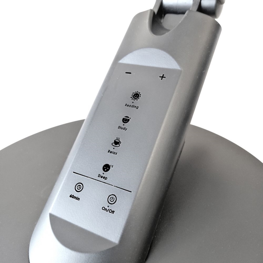 Prigušiva LED dodirna stona lampa OPTIMUM LED/7W/230V USB 3000/4000/6000K srebrna