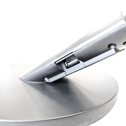 Prigušiva LED dodirna stona lampa OPTIMUM LED/7W/230V USB 3000/4000/6000K srebrna