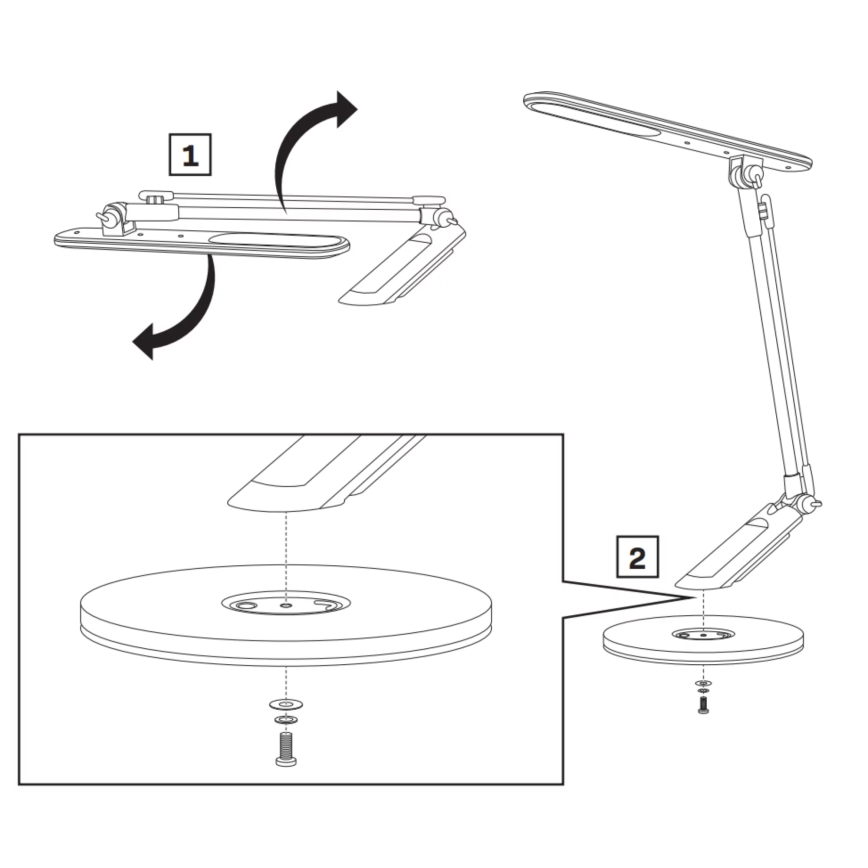 Prigušiva LED dodirna stona lampa OPTIMUM LED/7W/230V USB 3000/4000/6000K srebrna