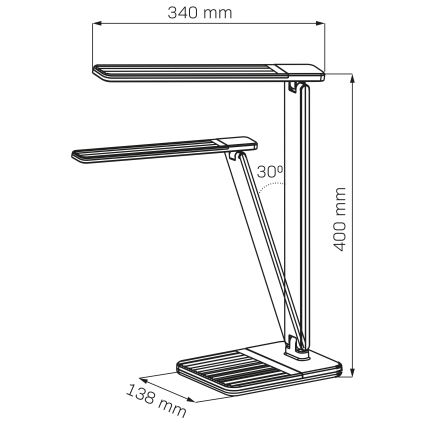 LED prigušiva dodirna stona lampa PRESTIGE LED/12W/230V 2700/4000K/6500K crna