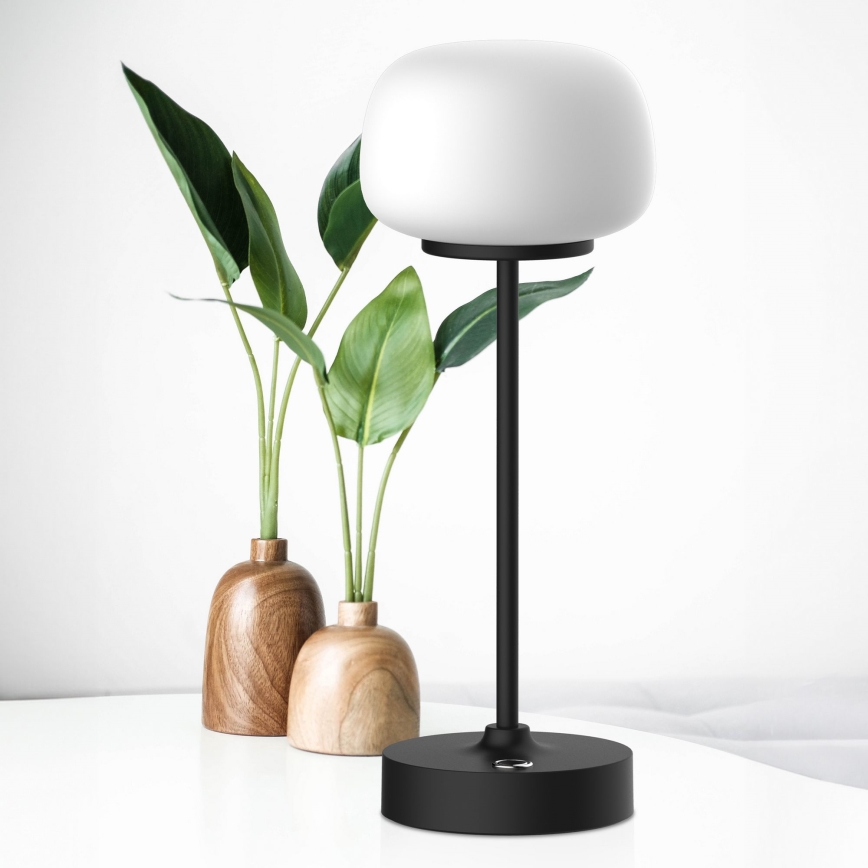 LED prigušiva dodirna stona lampa RIMINI LED/2W/5V USB 2000 mAh crna/bela