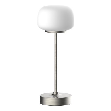 LED prigušiva dodirna stona lampa RIMINI LED/2W/5V USB 2000 mAh matni hrom/bela