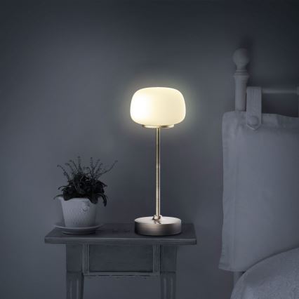 LED prigušiva dodirna stona lampa RIMINI LED/2W/5V USB 2000 mAh zlatna/bela