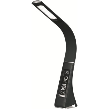 LED prigušiva dodirna stona lampa sa displejem LED/7W/5V crna