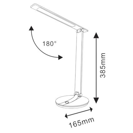 LED prigušiva dodirna stona lampa SERRA LED/8W/230V crna
