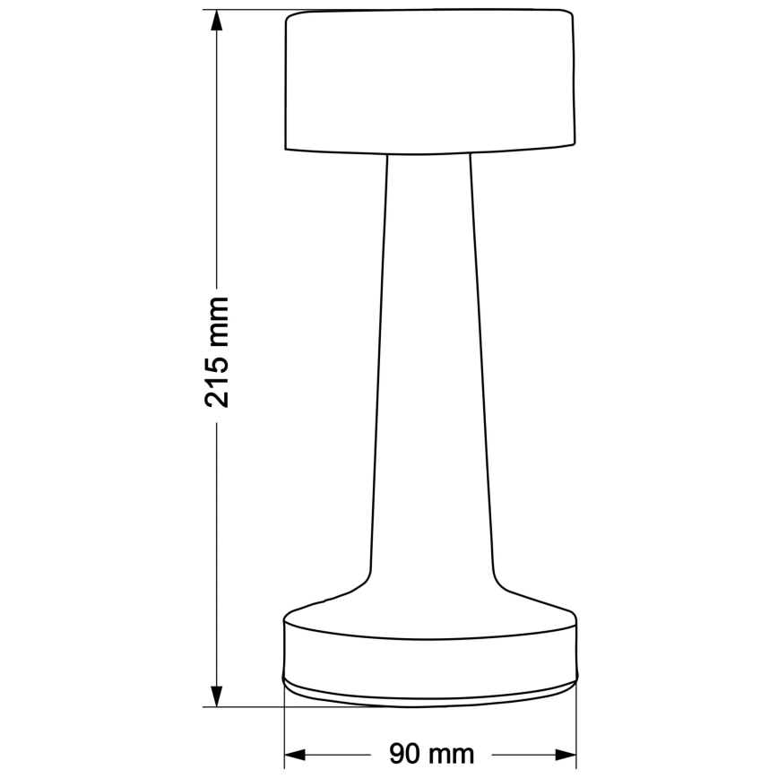 LED prigušiva stona lampa sa dodirom SIMPLY LED/5V 2700/4000/6500K 800 mAh crna