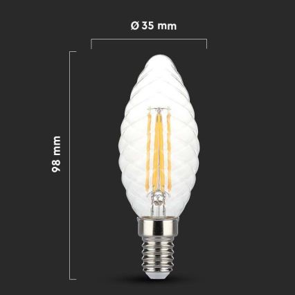 LED prigušiva filament sijalica E14/4W/230V 3000K