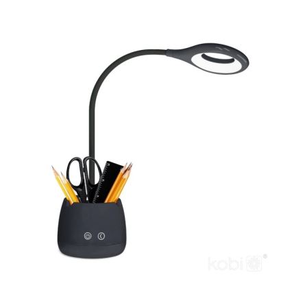 LED stona lampa LUSIA, prigušiva, fleksibilna i punjiva, LED/5W/5V, 3000/4000K, 1200 mAh, crna