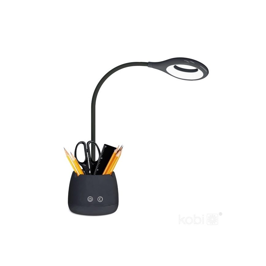 LED stona lampa LUSIA, prigušiva, fleksibilna i punjiva, LED/5W/5V, 3000/4000K, 1200 mAh, crna
