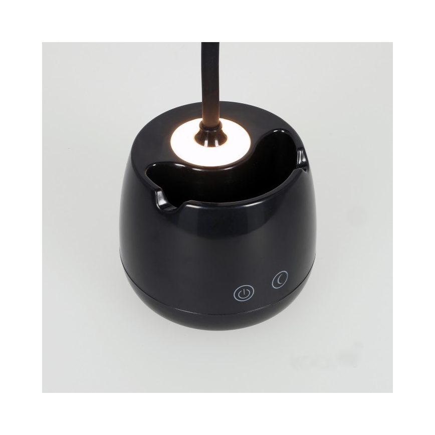 LED stona lampa LUSIA, prigušiva, fleksibilna i punjiva, LED/5W/5V, 3000/4000K, 1200 mAh, crna