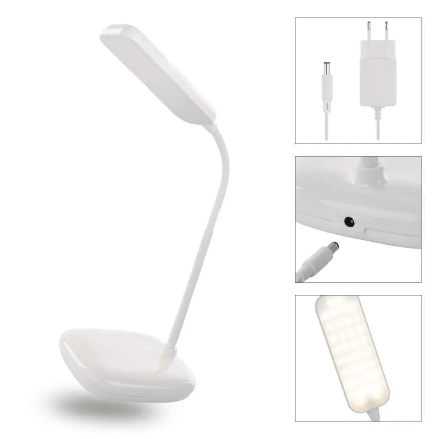 LED prigušiva fleksibilna stona lampa LED/12W/230V 3000K/4000K/6500K bela