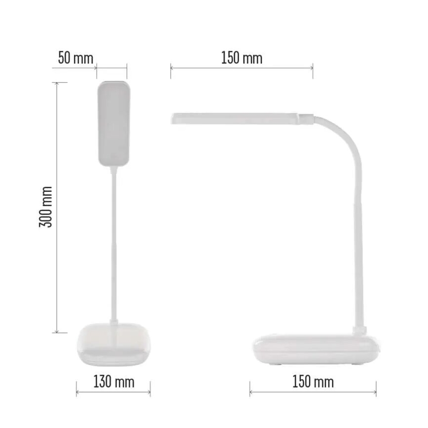LED prigušiva fleksibilna stona lampa LED/12W/230V 3000K/4000K/6500K bela