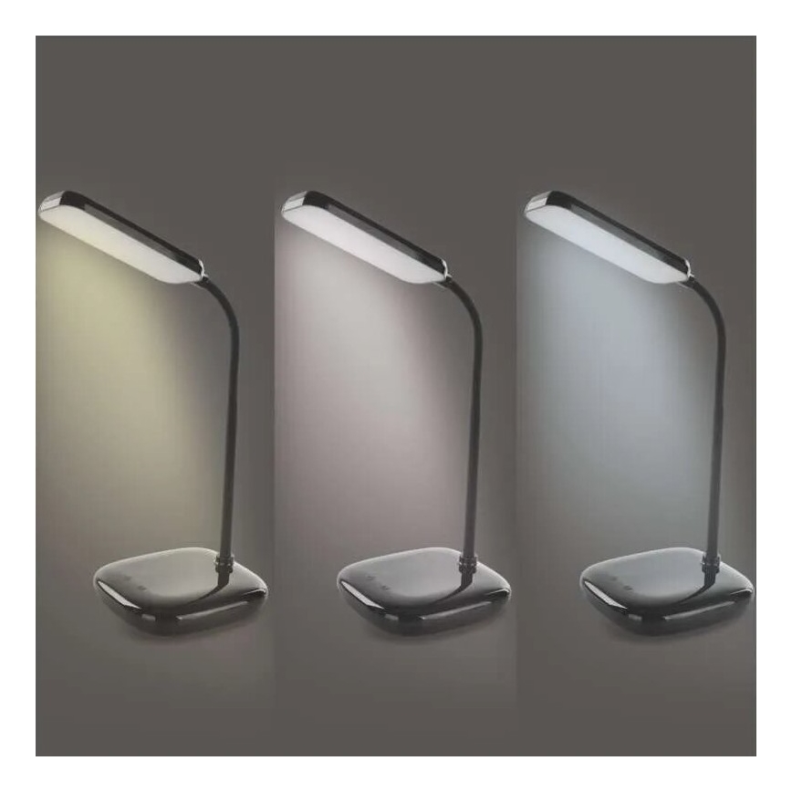 LED prigušiva fleksibilna stona lampa LED/12W/230V 3000K/4000K/6500K crna