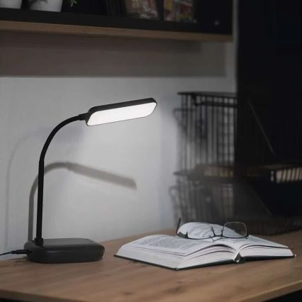 LED prigušiva fleksibilna stona lampa LED/12W/230V 3000K/4000K/6500K crna