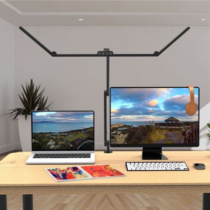 LED prigušiva dodirna fleksibilna stona lampa POINTIQ LED/36W/230V 3000-6500K CRI 92 crna