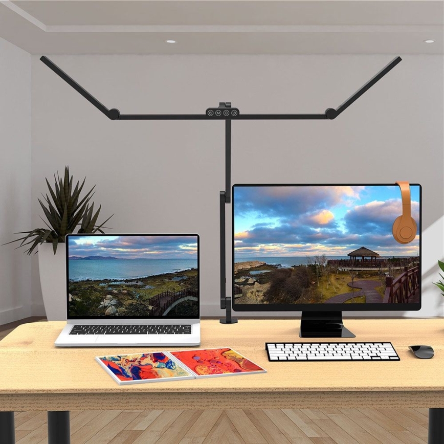 LED prigušiva dodirna fleksibilna stona lampa POINTIQ LED/36W/230V 3000-6500K CRI 92 crna