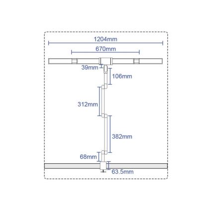 LED prigušiva dodirna fleksibilna stona lampa POINTIQ LED/36W/230V 3000-6500K CRI 92 crna
