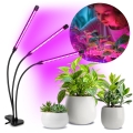 LED prigušiva fleksibilna stona lampa sa klipom za gajenje biljaka VITARO 3xLED/10W/230V crna