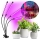 LED prigušiva fleksibilna stona lampa sa klipsom za uzgoj biljaka VITARO 4xLED/10W/230V crna