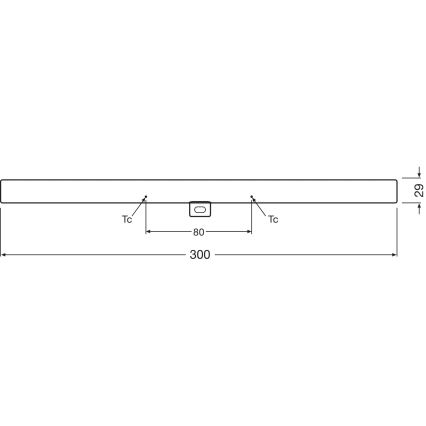 LED prigušiva fluorescentna trubica S14d/3W/230V 2700K 30 cm CRI 90 - Osram