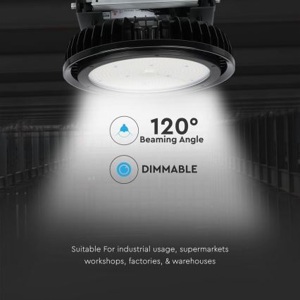 LED prigušiva industrijska svetiljka High Bay LED/500W/230V 4000K IP65 crna