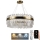 LED prigušiva kristalna lampa na sajli LED/110W/230V 3000-6500K zlatna + daljinski upravljač