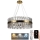 LED prigušiva kristalni luster na sajli LED/110W/230V 3000-6500K zlatna + daljinski upravljač