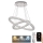 LED prigušiva kristalni luster na sajli LED/115W/230V 3000-6500K srebrni + daljinski upravljač