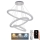LED prigušiva kristalni luster na sajli LED/210W/230V 3000-6500K srebrna + daljinski upravljač