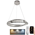 LED prigušiva kristalni luster na sajli LED/40W/230V 3000-6500K + daljinski upravljač