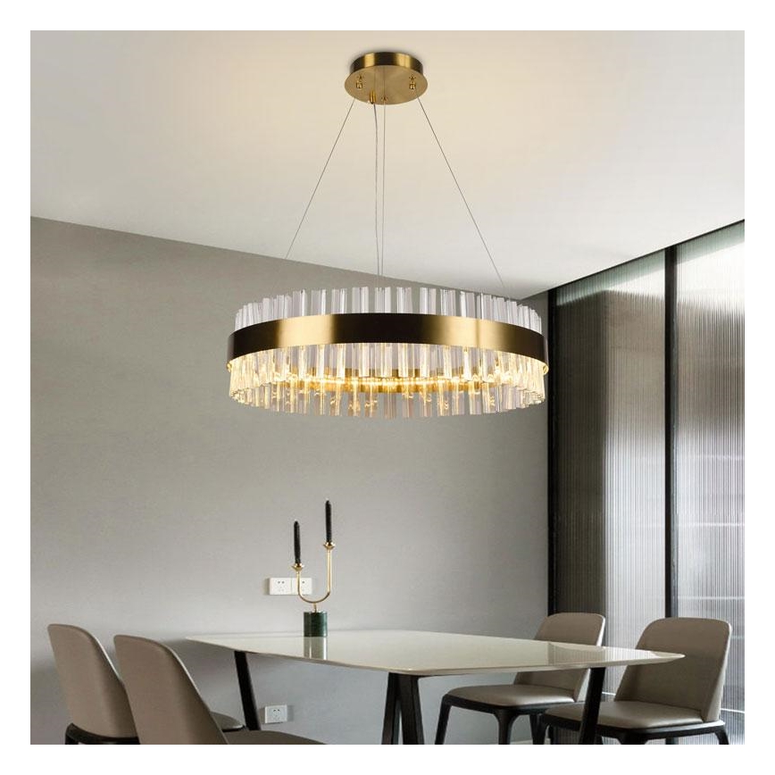 LED kristalni luster na sajli, prigušiva, LED/40W/230V 3000-6500K + daljinski upravljač