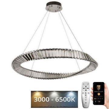 LED prigušiva kristalni luster na sajli LED/50W/230V 3000-6500K + daljinski upravljač