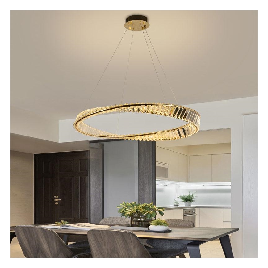 LED prigušiva kristalni luster na sajli LED/50W/230V 3000-6500K + daljinski upravljač