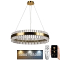 LED prigušiva kristalni luster na sajli LED/55W/230V 3000-6500K + daljinski upravljač