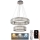 LED prigušiva kristalni luster na sajli LED/65W/230V 3000-6500K sjajni hrom + daljinski upravljač