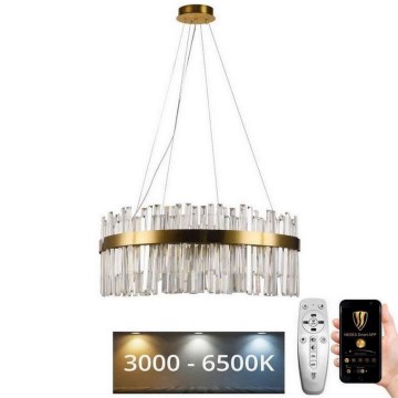 LED prigušiva kristalni luster na sajli LED/80W/230V 3000-6500K + daljinsko upravljanje