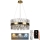 LED prigušiva kristalni luster na sajli LED/80W/230V 3000-6500K zlatni + daljinski upravljač