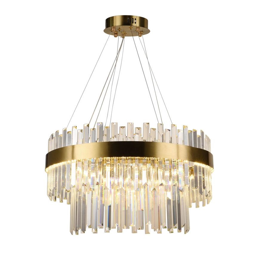 LED prigušiva kristalni luster na sajli LED/80W/230V 3000-6500K + daljinski upravljač